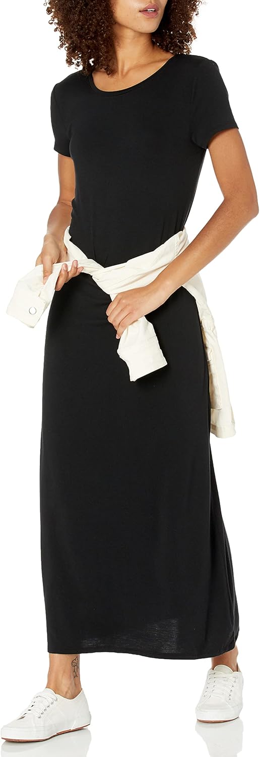 Runa Maxi šaty pro ženy – Krátké rukávy, elastická látka a elegantní ležérní styl