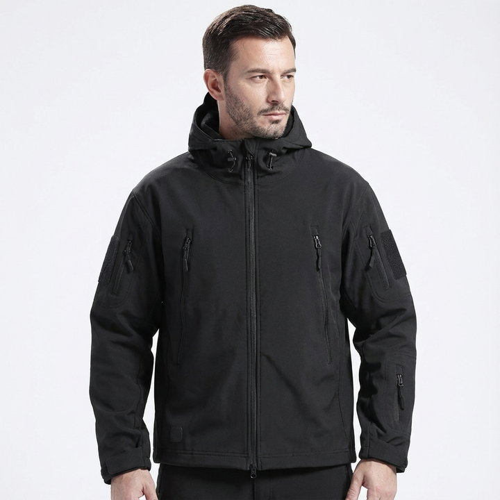 Darius Giacca Militare Uomo – Nepromokavá a Větruodolná Softshell Bunda s Taktickou Kapucí