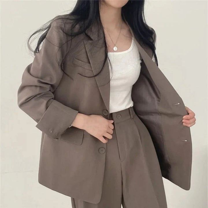 Yasmine | Compleu sacou oversize casual pentru femei