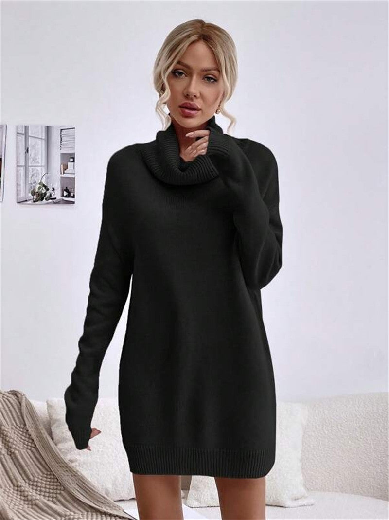 Joan Abito Maglione Donna – Vestito in Maglia Calda con Collo Alto e Vestibilità Morbida