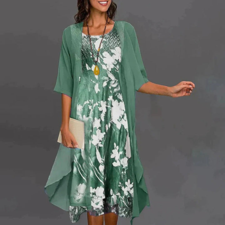 Maëlle | Rochie elegantă florală pentru femei cu blazer | Mini