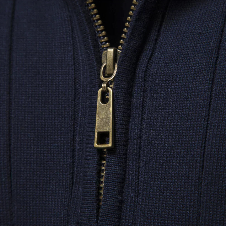 Maglione Lavorato A Maglia Da Uomo Con Mezza Zip | Invernale