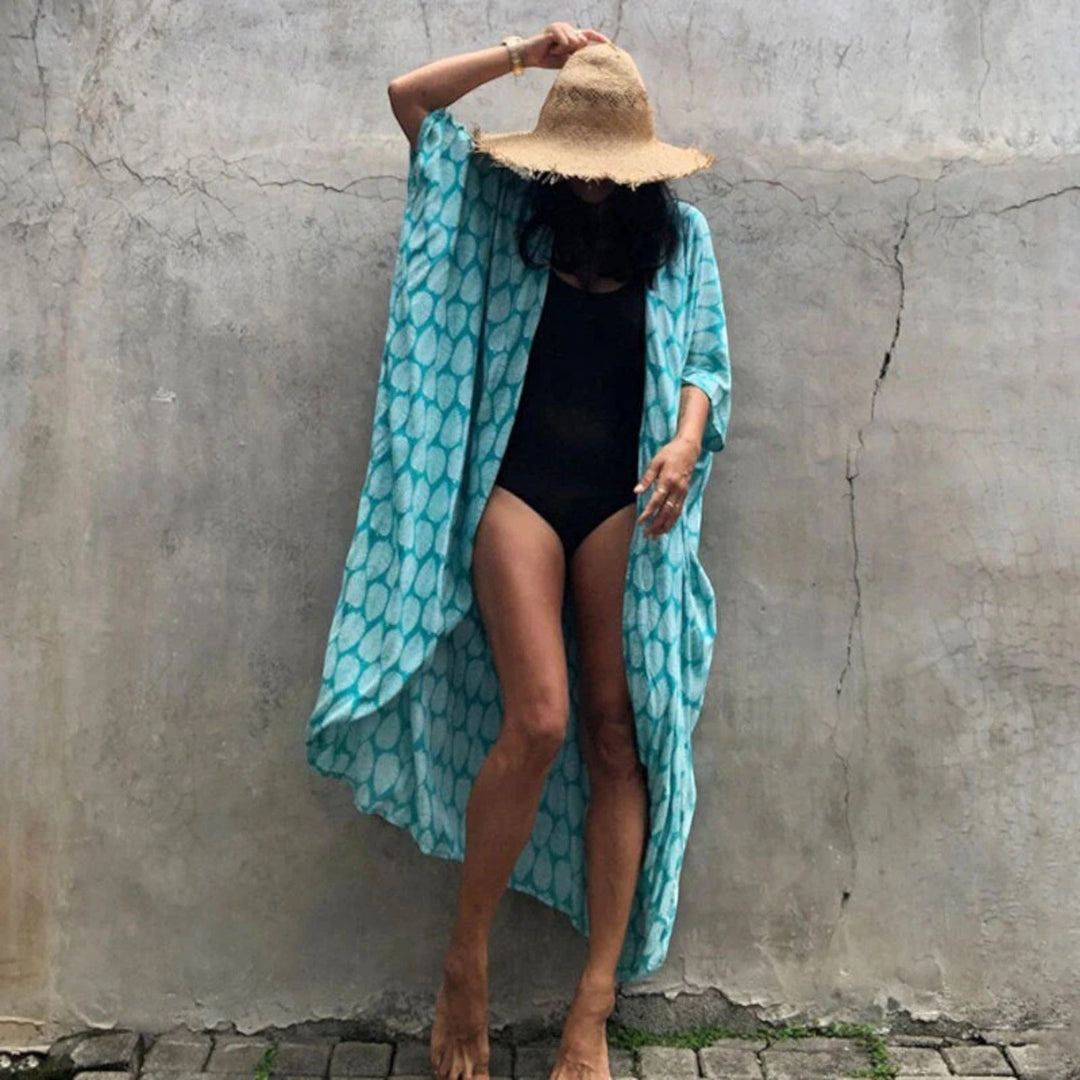 Copri kimono cu imprimeu tie-dye pentru femei