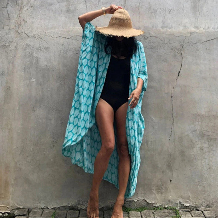 Copri kimono cu imprimeu tie-dye pentru femei