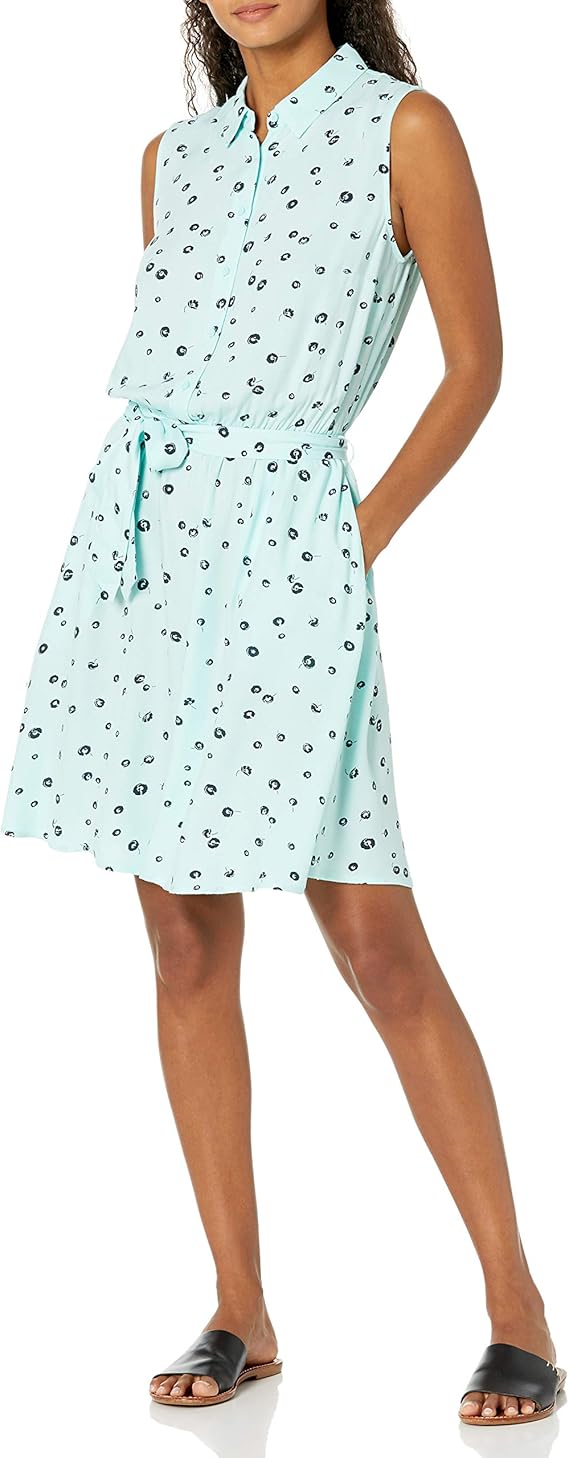 Rina Vestito Camicia Donna – Senza Maniche, Viscosa Leggera & Taglio Fluido Casual