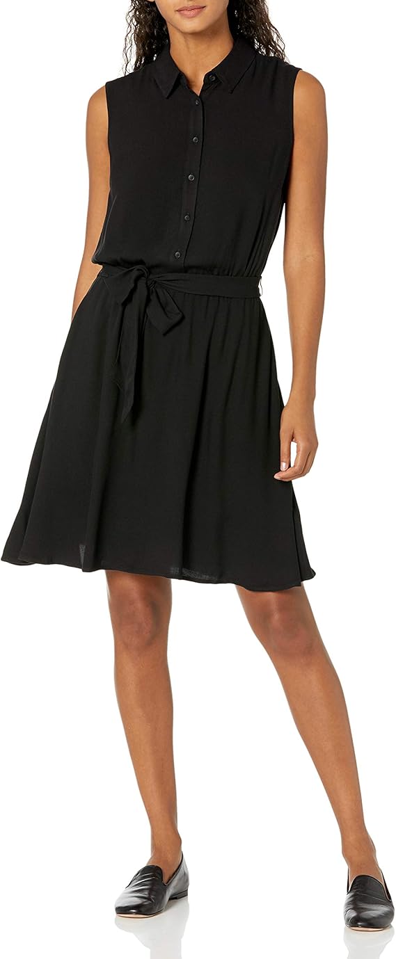 Rina Vestito Camicia Donna – Senza Maniche, Viscosa Leggera & Taglio Fluido Casual