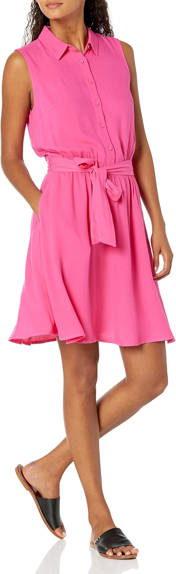 Rina Vestito Camicia Donna – Senza Maniche, Viscosa Leggera & Taglio Fluido Casual