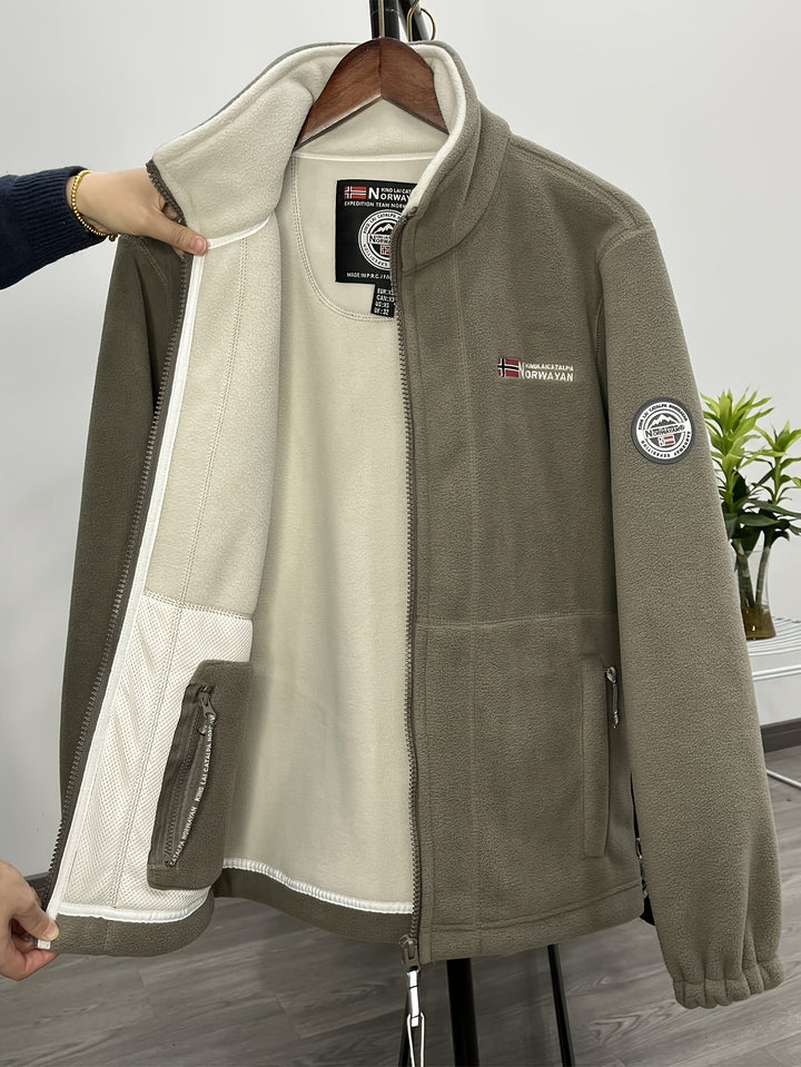 Jachetă din fleece pentru bărbați pentru exterior | Cu guler