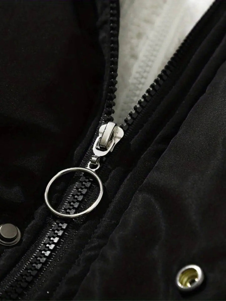 Patricia Giacca Winter Damen Steppjacke – Warmer Mantel mit Verstellbarer Kapuze und Taschen