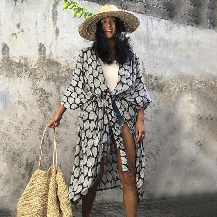 Copri kimono cu imprimeu tie-dye pentru femei