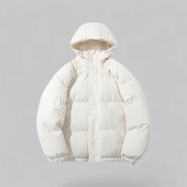 Geacă de iarnă unisex cu fermoar | Cu glugă