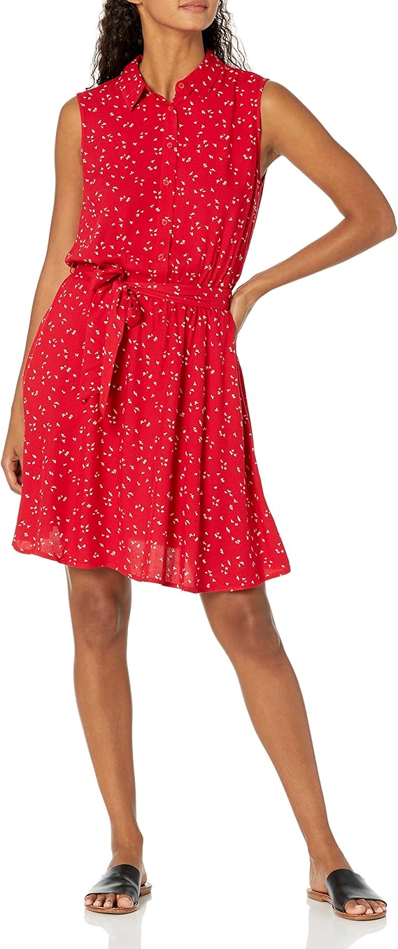 Rina Vestito Camicia Donna – Senza Maniche, Viscosa Leggera & Taglio Fluido Casual