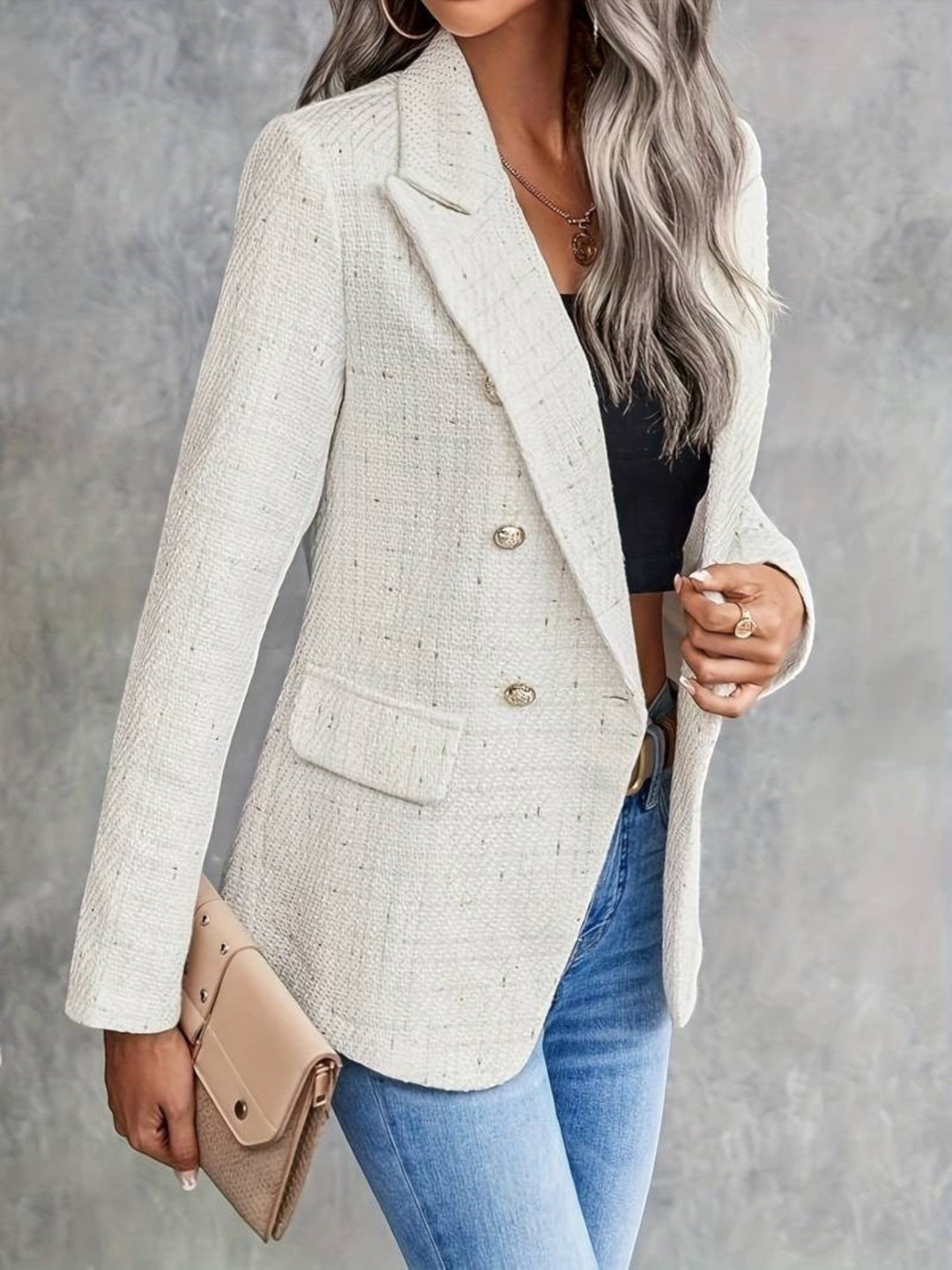 Blazer for dame med knapper | Langermet