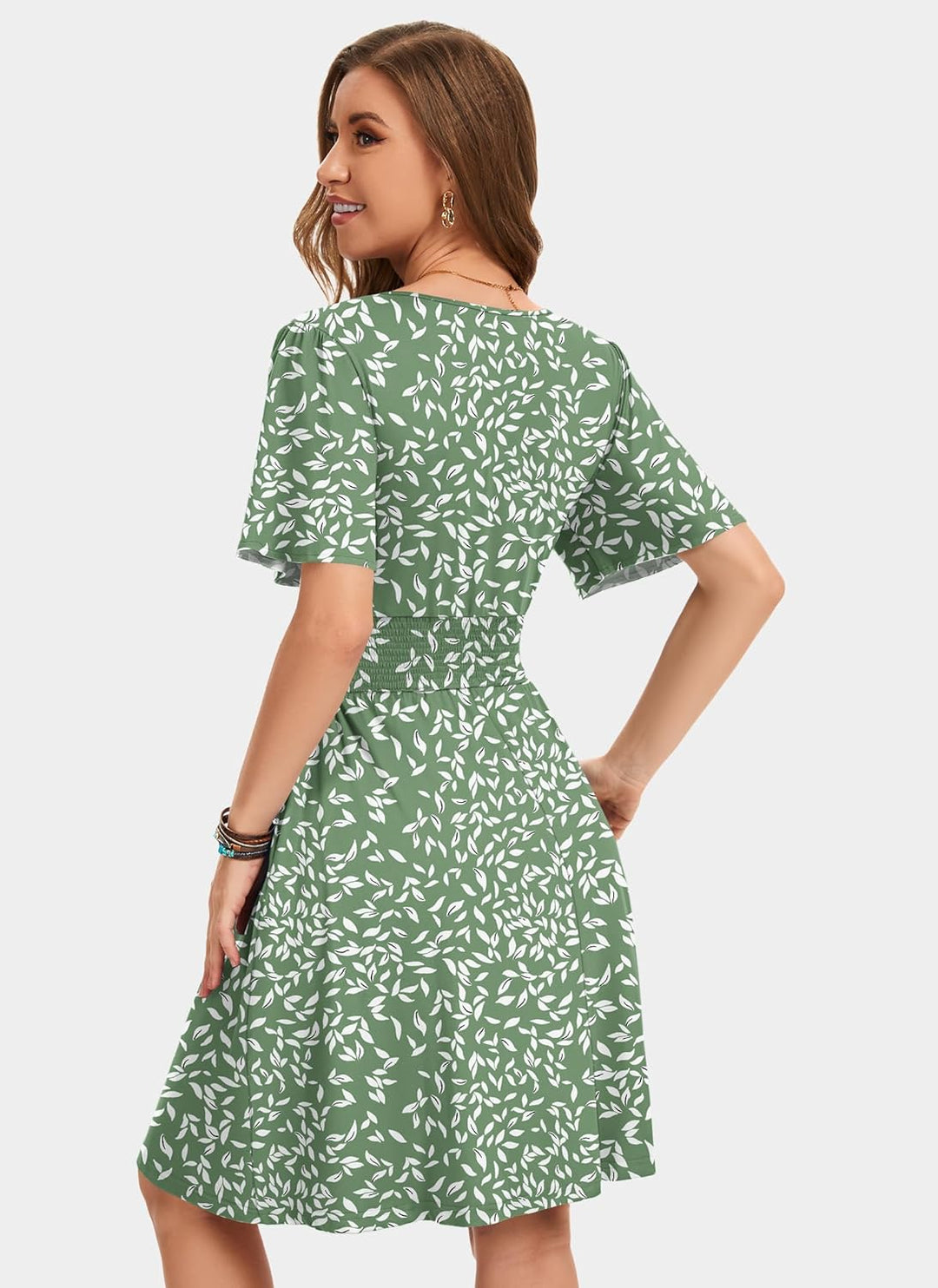 Collins Damenkleid – Wickelkleid A-Linie, V-Ausschnitt & Eleganter Hoher Elastischer Bund