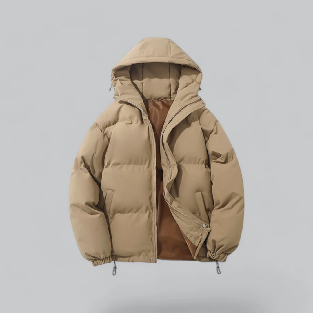 Geacă de iarnă unisex cu fermoar | Cu glugă