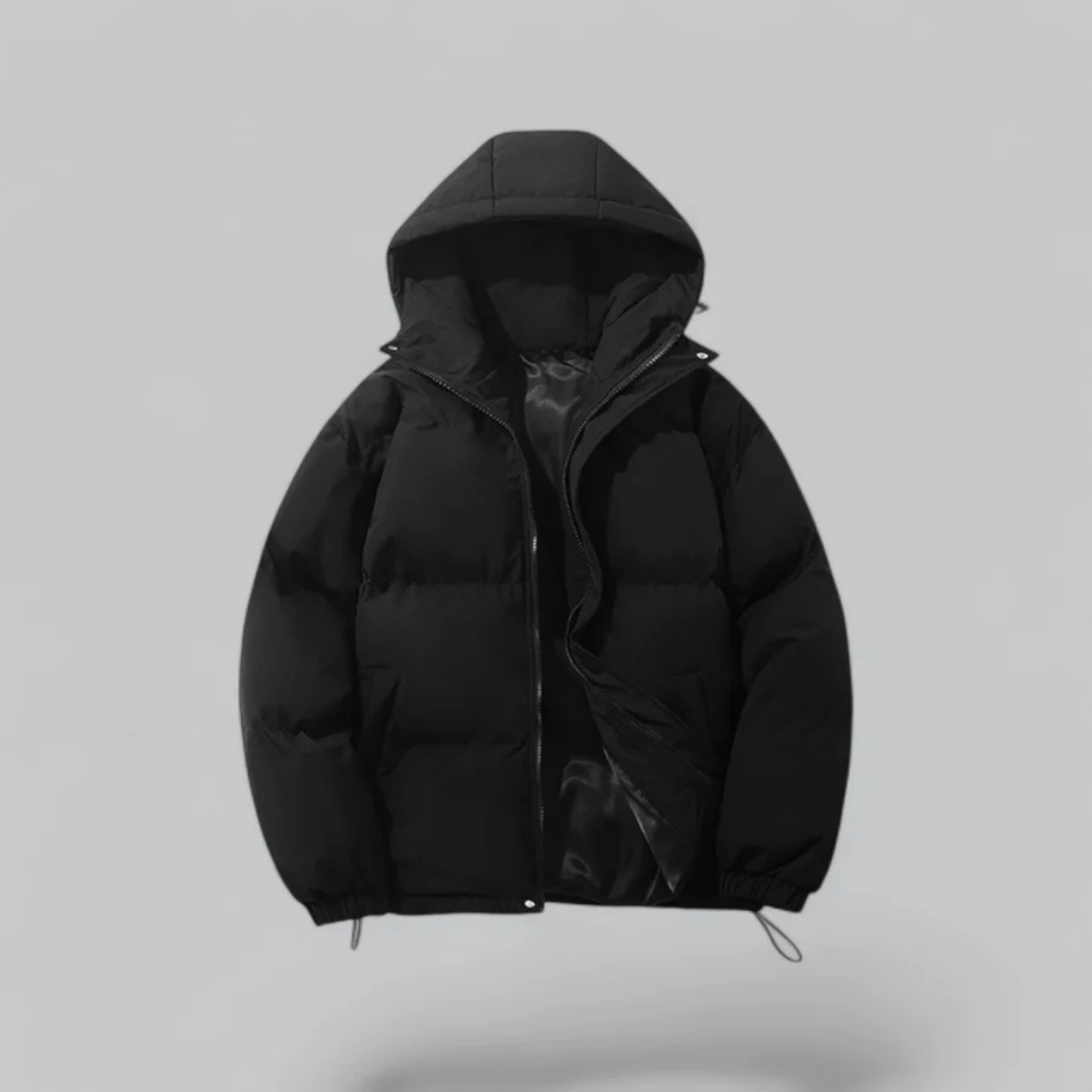 Geacă de iarnă unisex cu fermoar | Cu glugă