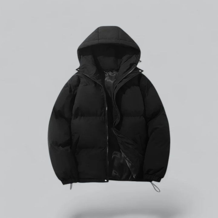 Geacă de iarnă unisex cu fermoar | Cu glugă