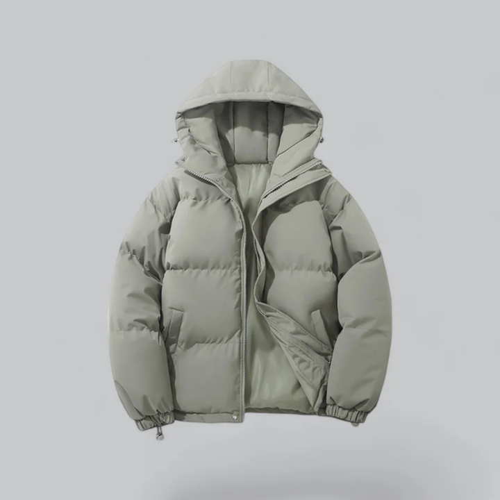 Geacă de iarnă unisex cu fermoar | Cu glugă