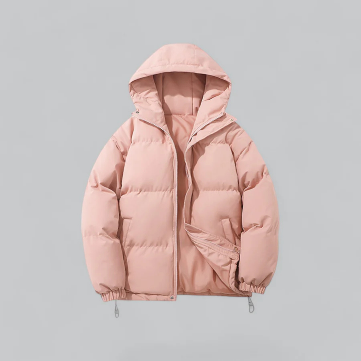 Geacă de iarnă unisex cu fermoar | Cu glugă