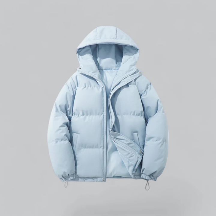Geacă de iarnă unisex cu fermoar | Cu glugă