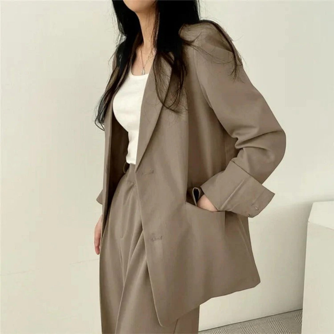 Yasmine | Compleu sacou oversize casual pentru femei