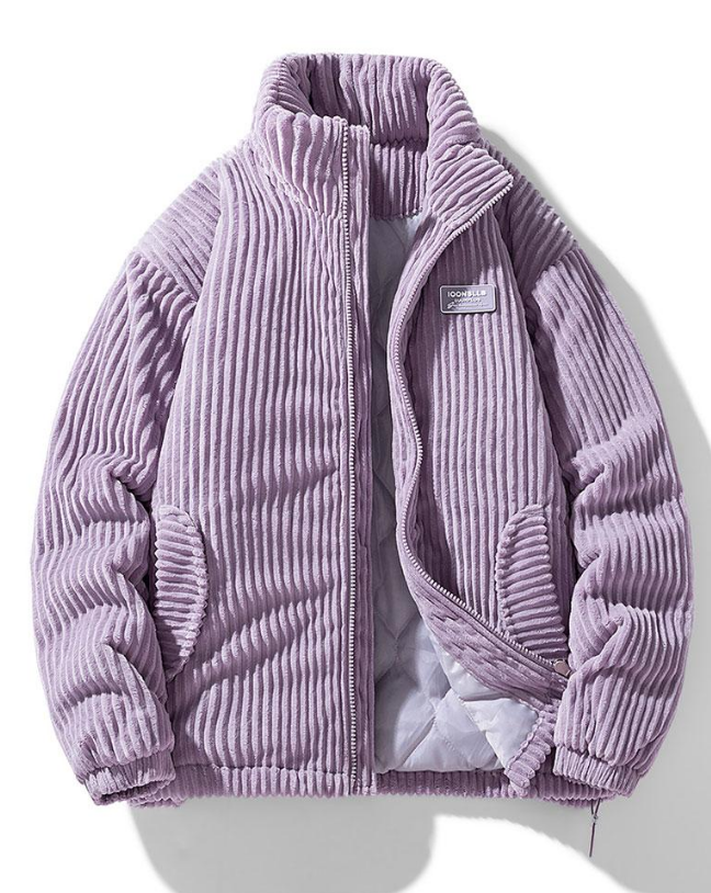 Vion Geacă Bărbați din Catifea Canelată – Jachetă Caldă Slim Fit cu Design Elegant și Modern