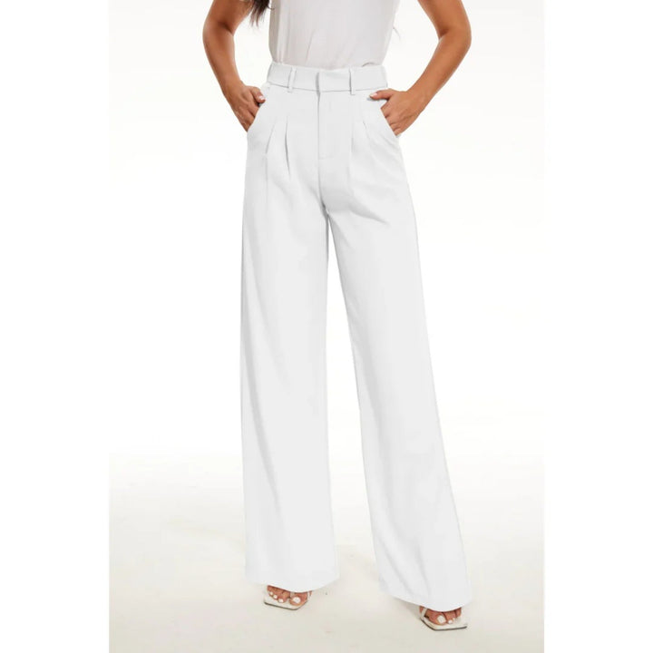 Lorena | Pantaloni casual largi pentru femei | Talie înaltă