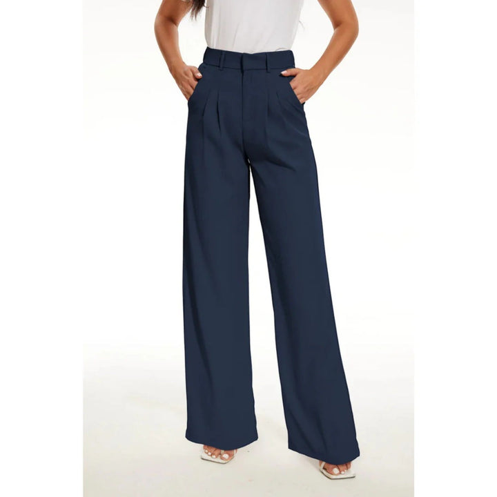 Lorena | Pantaloni casual largi pentru femei | Talie înaltă