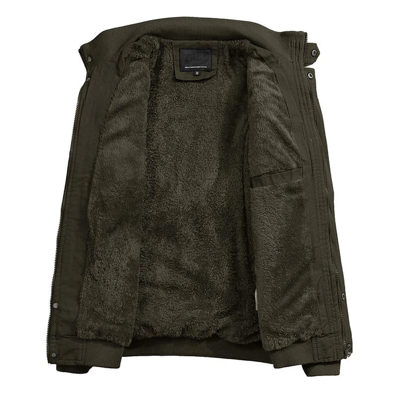 Johan Bomber Herren – Winterjacke mit Stehkragen und Wärmender Fütterung