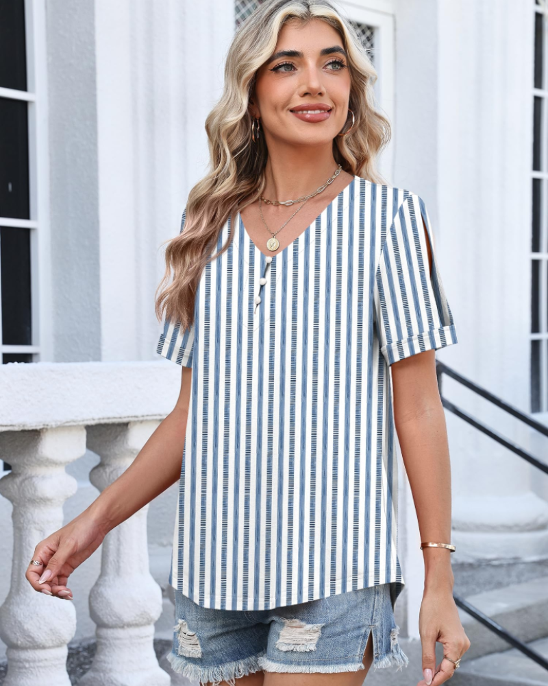 Addison Blusa Donna – Scollo a V, Spalle Scoperte & Top Casual Elegante