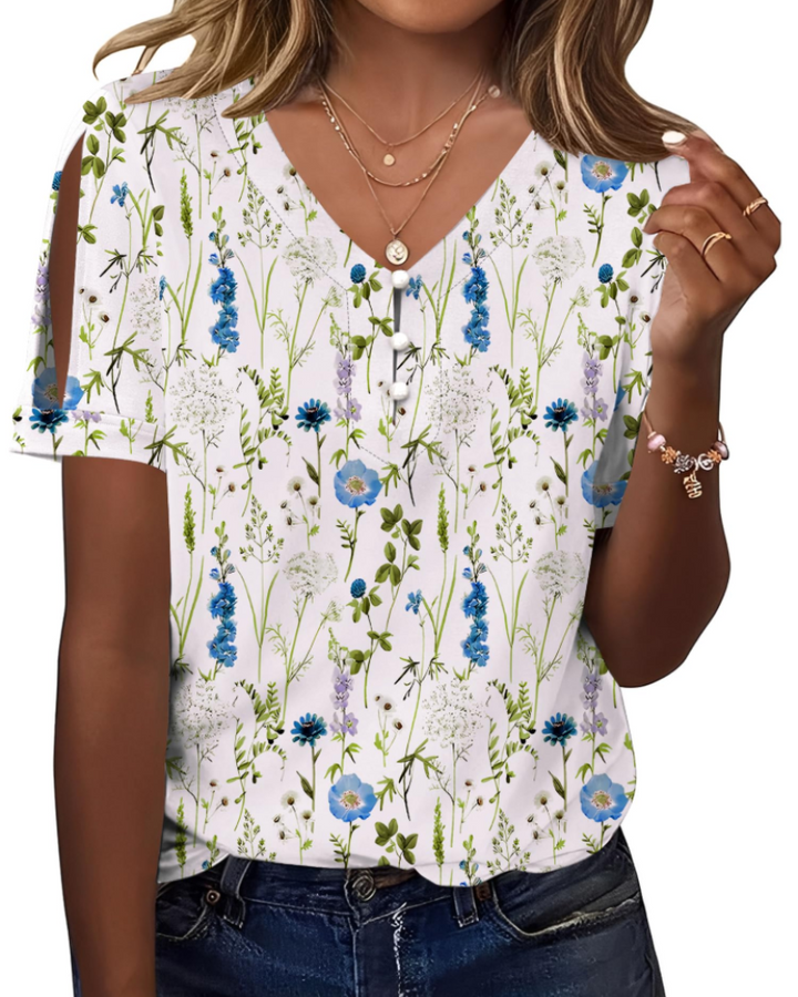 Addison Blusa Donna – Scollo a V, Spalle Scoperte & Top Casual Elegante