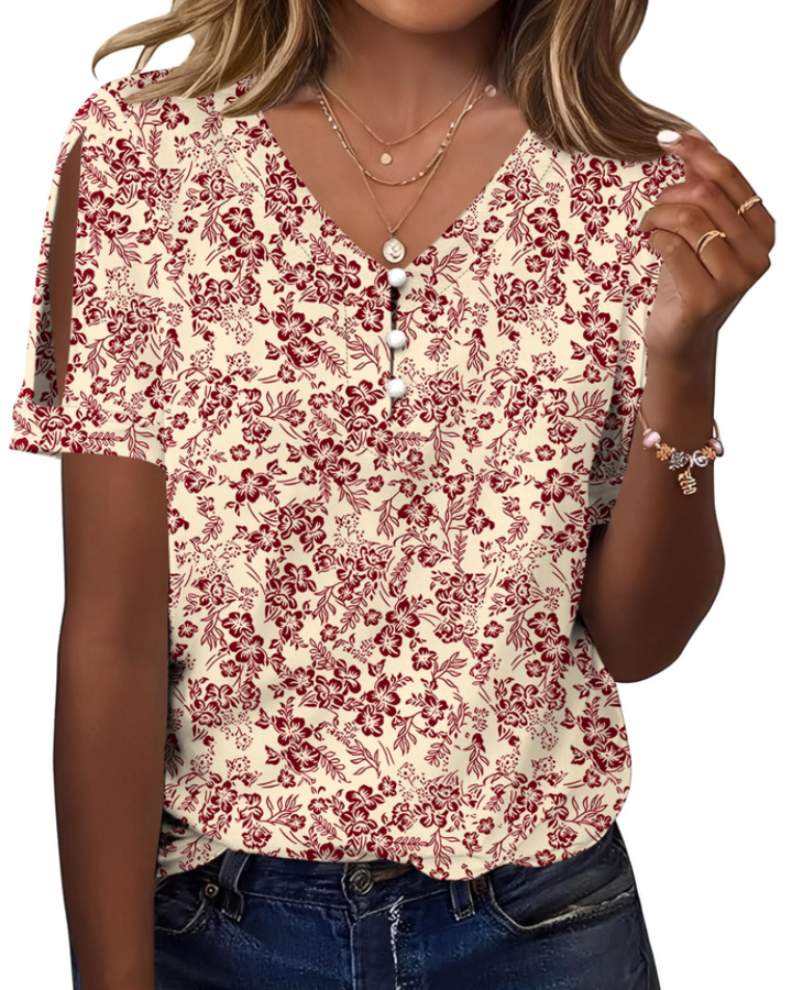 Addison Blusa Donna – Scollo a V, Spalle Scoperte & Top Casual Elegante