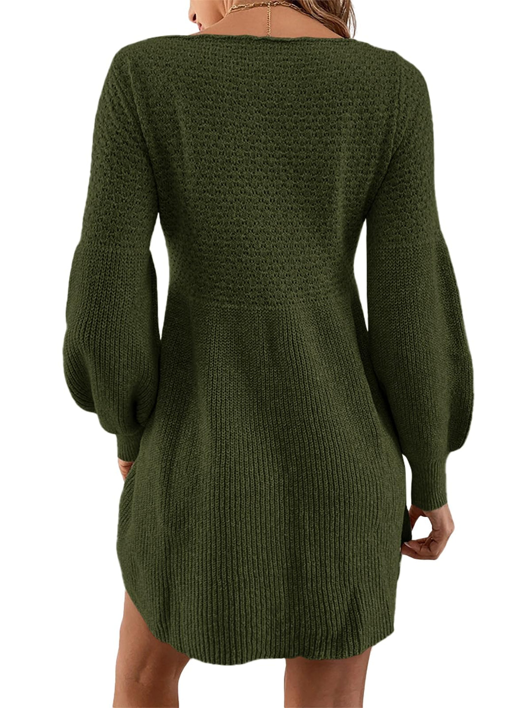 Scottie Vestito Maglia Donna – Maniche a Sbuffo, Vita Alta & Mini A-Line Elegante