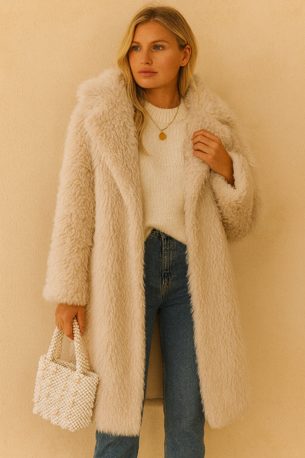 Victoria Cappotto Faux Fur Donna Lungo – Mantello Morbido Oversize con Look Elegante e Lussuoso