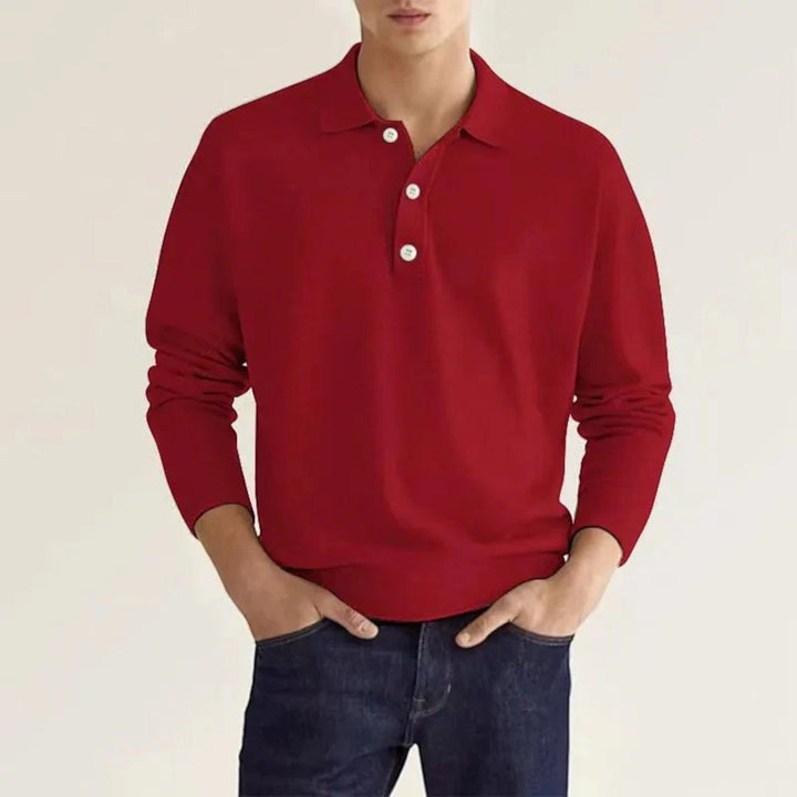 Simon | Polo casual pentru bărbați | Mâneci lungi