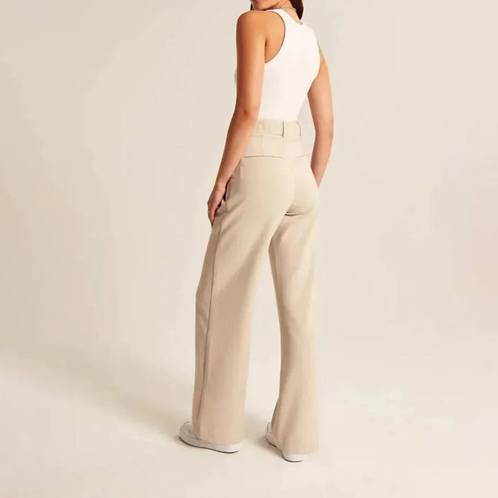 Damenhose mit hoher Taille | Weit geschnitten