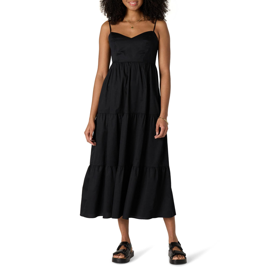 Delyth Maxikleid Damen – V-Ausschnitt, Verstellbare Träger & A-Linie mit Volants