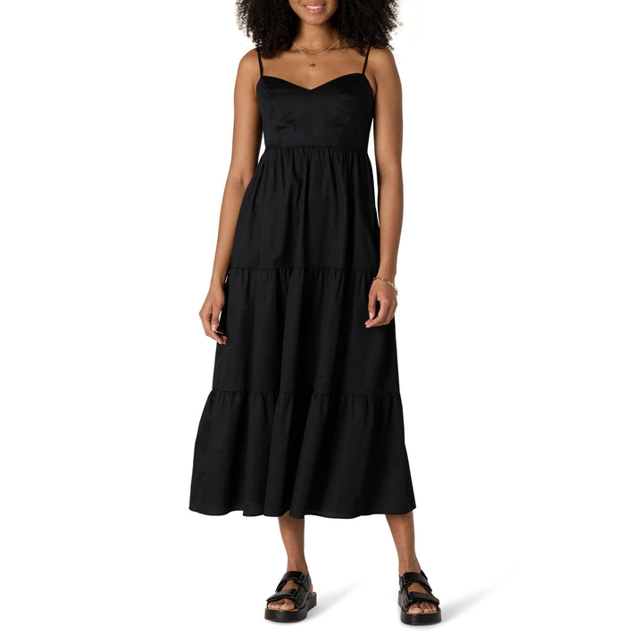 Delyth Maxikleid Damen – V-Ausschnitt, Verstellbare Träger & A-Linie mit Volants