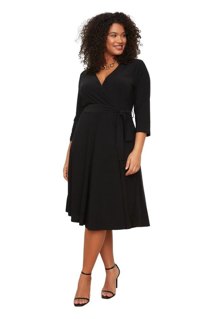 Stevie Robe Midi Curvy Femme – Ligne A, Double Boutonnage & Coupe Slim Élégante