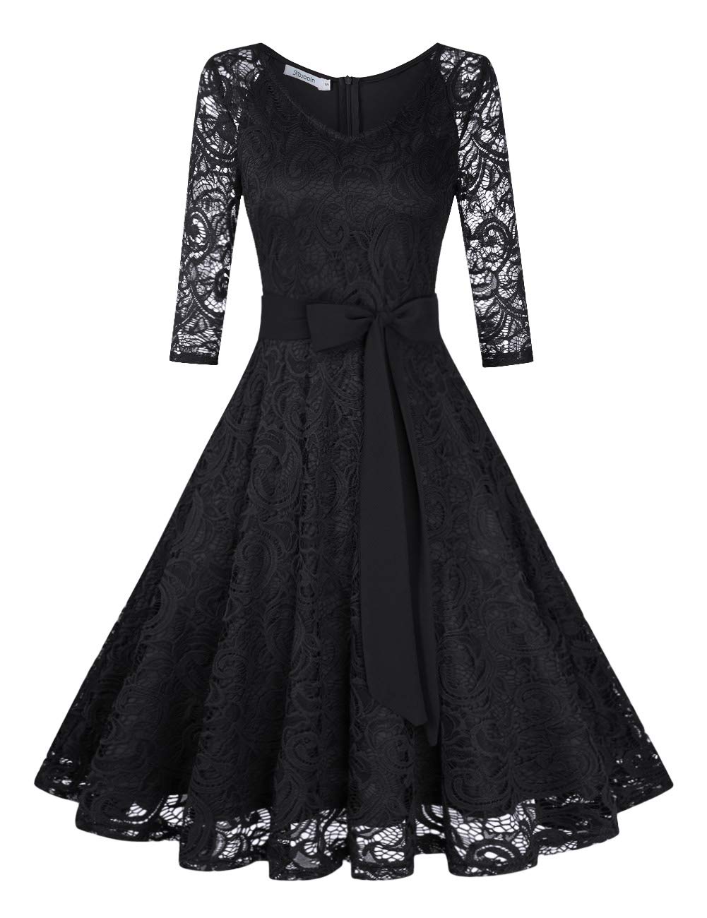 Růžové elegantní dámské šaty z krajky – výstřih do V, délka po kolena a vintage styl