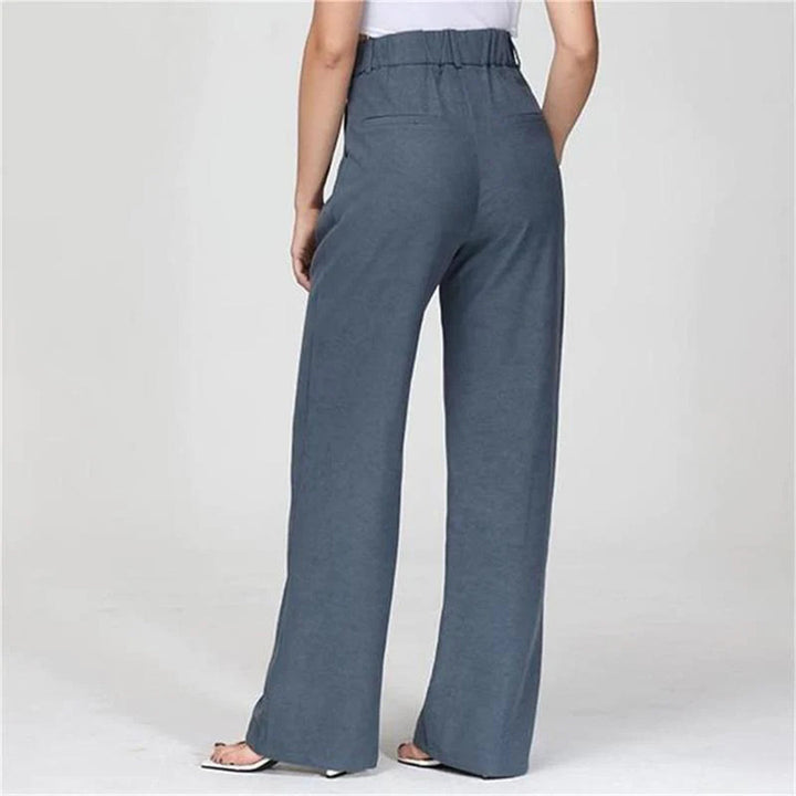 Damenhose mit hoher Taille | Weit geschnitten