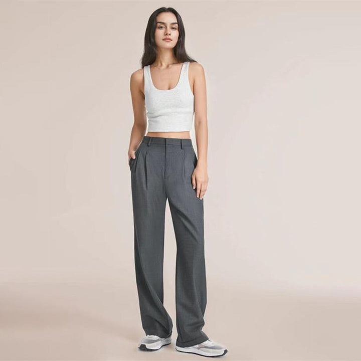 Damenhose mit hoher Taille | Weit geschnitten