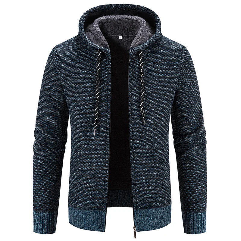 Lincoln Cardigan Uomo – Gilet in Maglia con Cappuccio Caldo e Casual