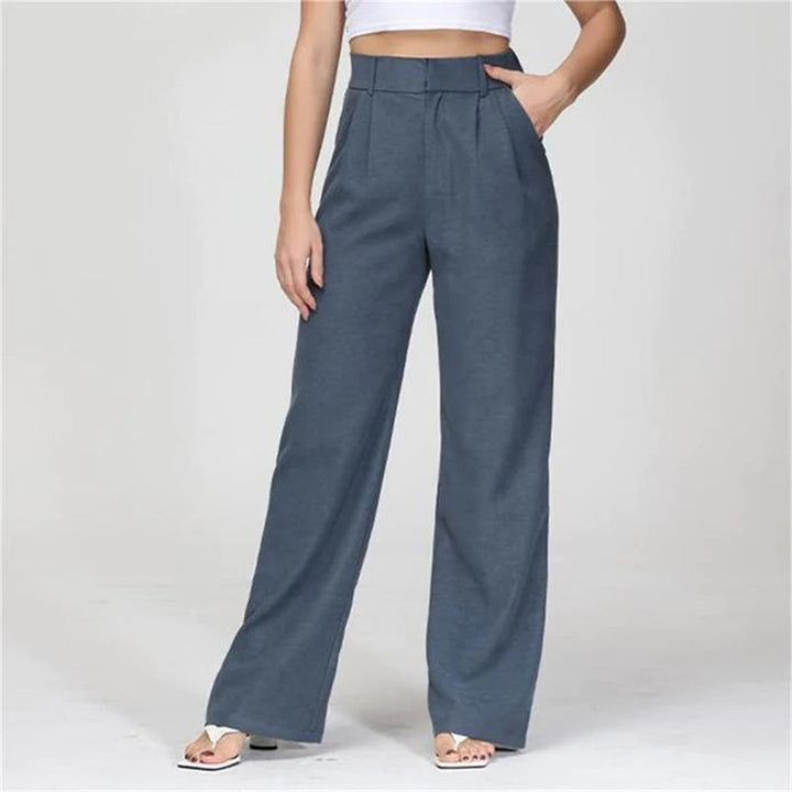 Damenhose mit hoher Taille | Weit geschnitten