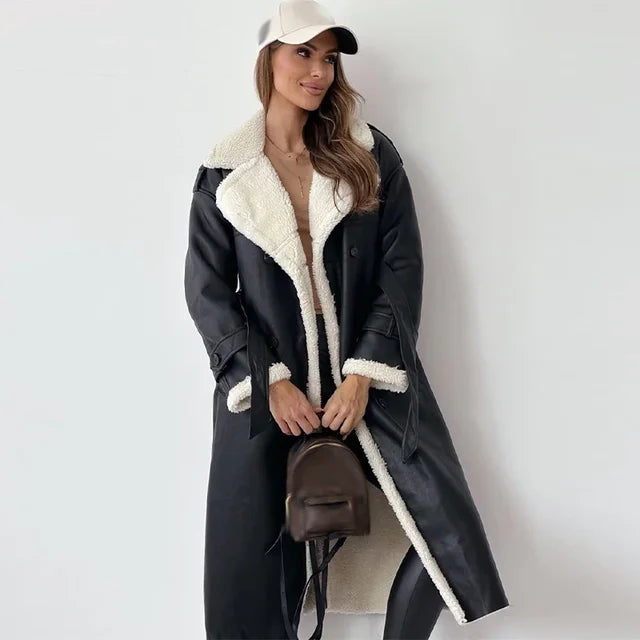 Women's Winter Trench Coat | With Buttons