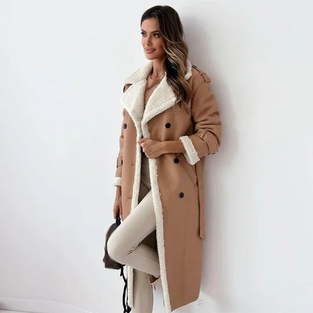 Women's Winter Trench Coat | With Buttons