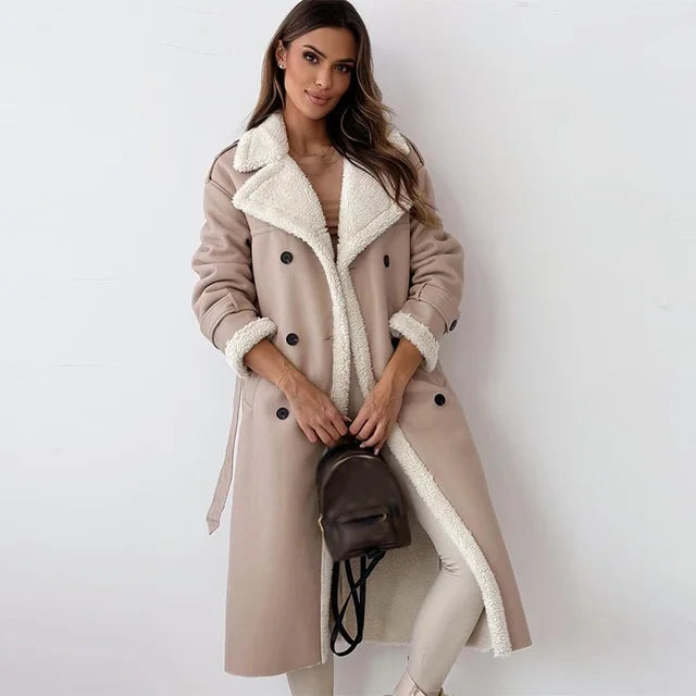 Women's Winter Trench Coat | With Buttons