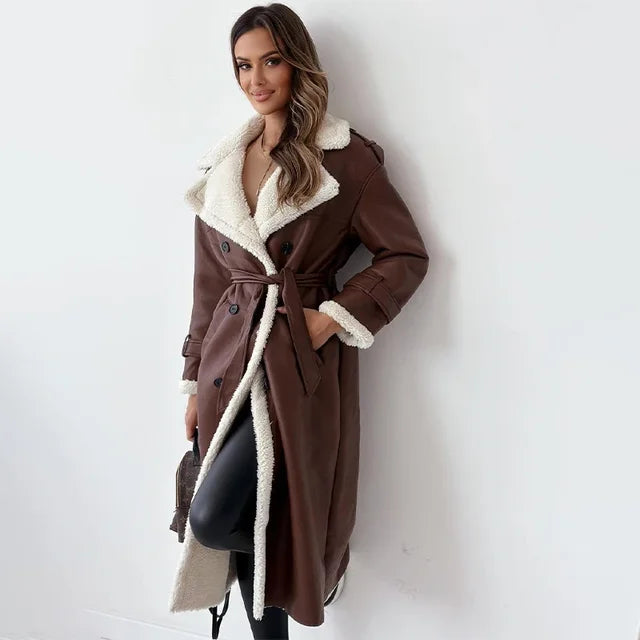 Women's Winter Trench Coat | With Buttons