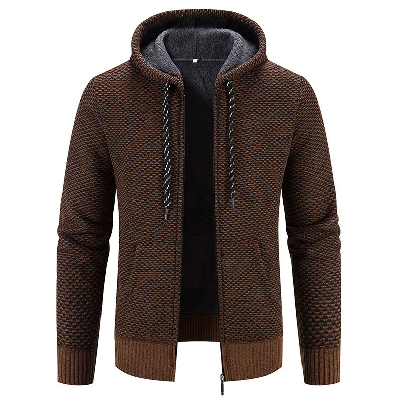 Lincoln Cardigan Uomo – Gilet in Maglia con Cappuccio Caldo e Casual