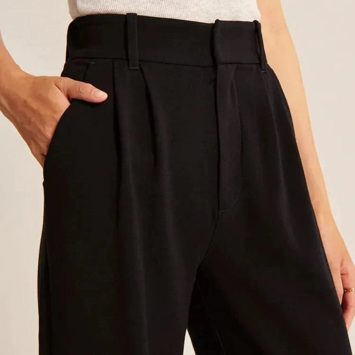 Damenhose mit hoher Taille | Weit geschnitten